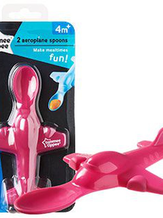 Tommee Tippee Explora Aeroplane Spoons (2 Pack) - Pink image number 1